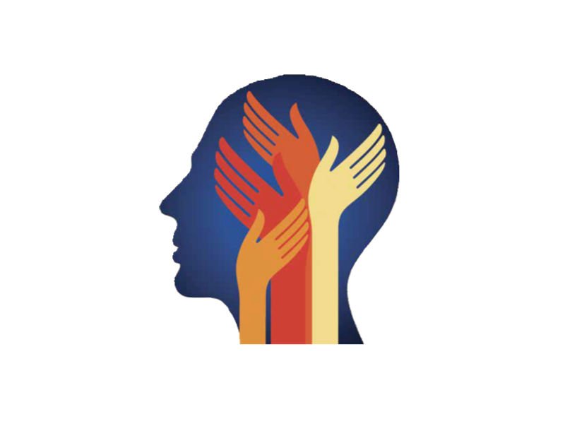 Image of a person with helping hands over their head